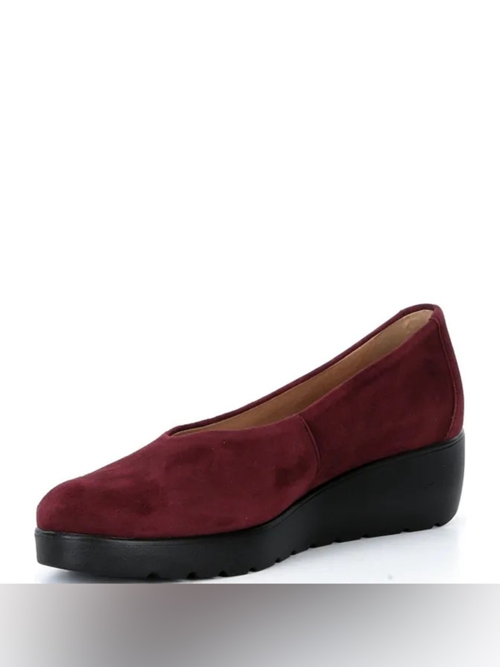 NWT Brioso Waverly Suede Sweetheart Wedge Pumps Sz 9 Color Cranberry - Picture 4 of 11